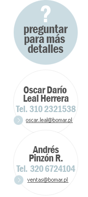 Oscar Darío Leal Herrera, tel. 310 2321538 /  Andrés Pinzón R., tel. 320 6724104 